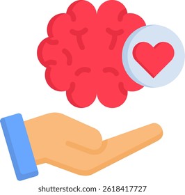 Mental Health Icon Flat Vector Illustration