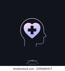 Mental health icon with a gradient