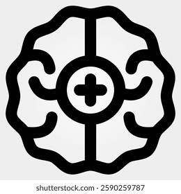 mental health, health icon and hospital icon