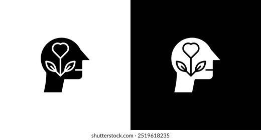 Mental Health icon linear logo isolated