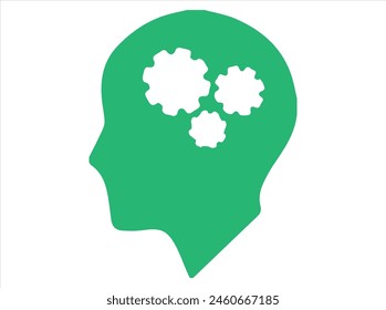 Mental health icon and logo illustration.