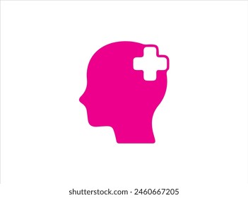 Mental health icon and logo illustration.