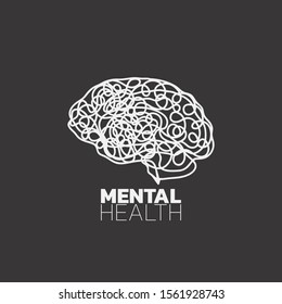 Mental Health Icon Logo Vector, Mental Health Awareness Month
