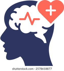 Mental Health Icon Mixed Vector Illustration