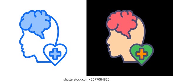 Mental Health Symbol multistyle Vektorgrafik