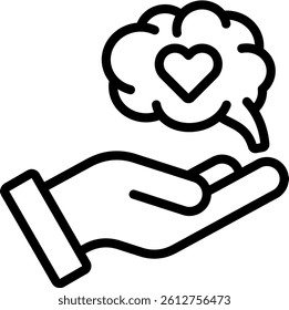 Mental Health Icon Outline Vector Illustration
