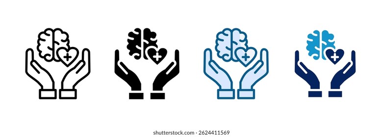 Mental Health Icon Set Multiple Style Collection