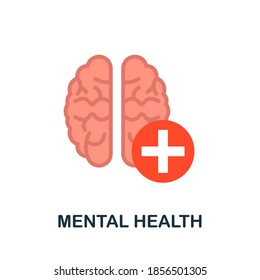 Icono de Salud Mental. Elemento simple de la recolección de enfermedades de salud. Icono creativo de salud mental para diseño web, plantillas, infografías y más