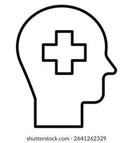 Mental health icon simple flat icon vector symbol