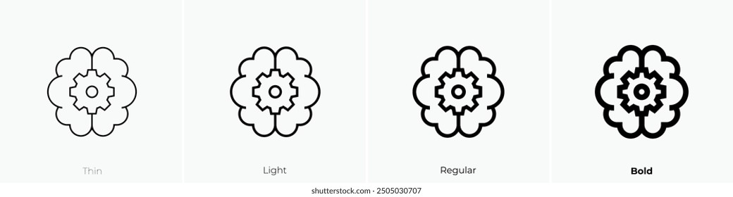 mental health icon. Thin, Light Regular And Bold style design isolated on white background