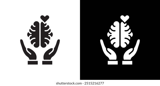 Mental Health icon Thin line flat illustration