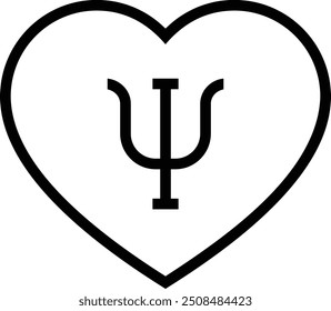 mental health icon. Thin linear style design isolated on white background