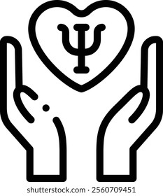 mental health icon. Thin Linear Style Design Isolated On White Background