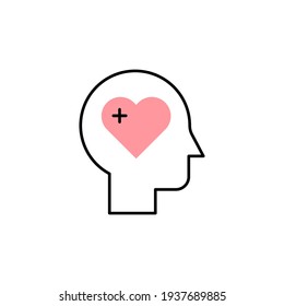 mental health icon vector illustration. modern icon colored style. isolated on white background