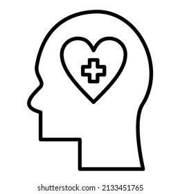 Mental Health icon vector image. Can also be used for web apps, mobile apps and print media.