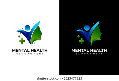 Icono de salud mental Ilustración de Plantilla de Vector