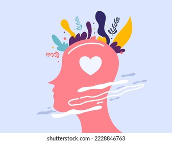 mental health illustration vector design for mental health day event 