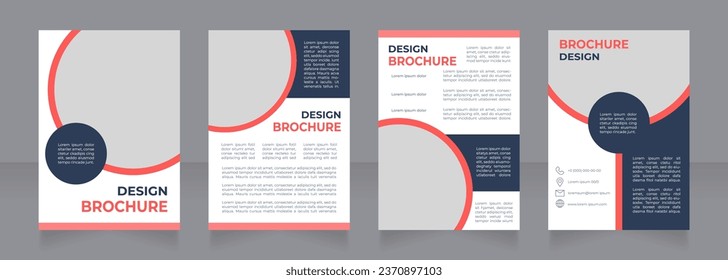 Mental health importance blank brochure design. Psychology. Template set with copy space for text. Premade corporate reports collection. Editable 4 paper pages. Montserrat font used