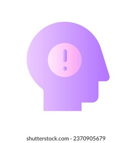 Mental health issues flat gradient two-color ui icon. Stress and anxiety. Psychological problem. Simple filled pictogram. GUI, UX design for mobile application. Vector isolated RGB illustration