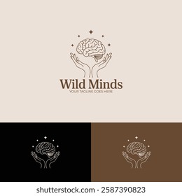 Mental health logo design template