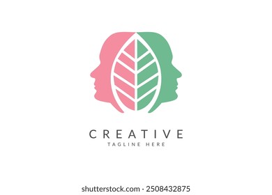 Mental health logo design vector.