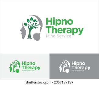 mental health logo with hand and tree figure in the mind