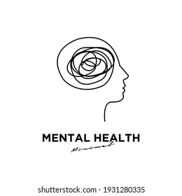 Mental health logo icon design