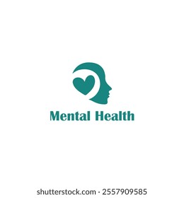 Mental Health Logo Simple Vector