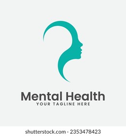 mental health logo vector illustration design