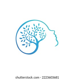 mental health logo, wordmark, logo icon design template elements, Brand, branding, company, corporate, identity, logotype. Clean and modern style design