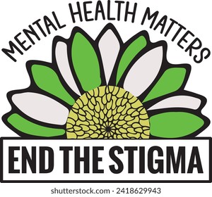 Mental Health Matters End The Stigma , unique Retro designs