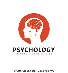 Mental health. Mind therapy psychology logo design.