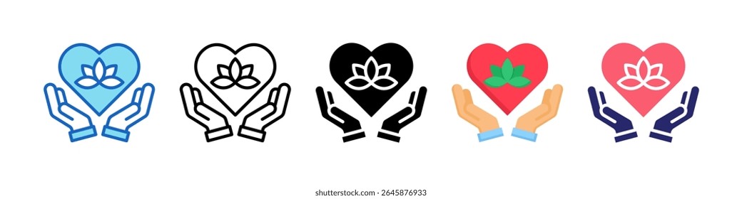 Mental Health Multiple Style Icon Set Collection.