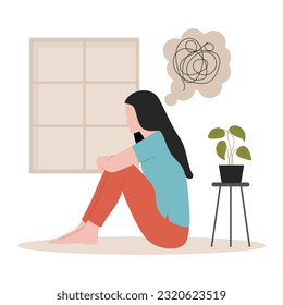Mental health people concept illustration. Illustration for website, landing page, mobile app, poster and banner. Trendy flat vector illustration