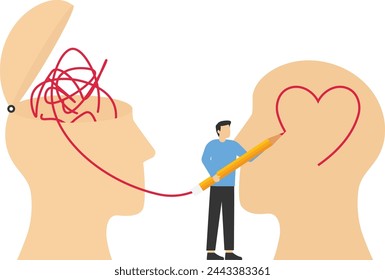 Mental health, Psychological counseling illustration. Woman character solve mental problems, learn self accepting and how to find herself. Psychotherapy concept. Vector illustration.

