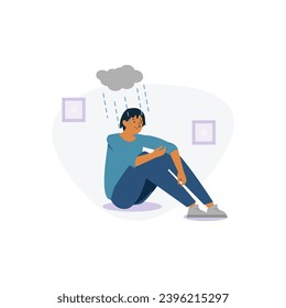 Mental health and psychology concept set. Different mental health problems, psychological disorders, treatment techniques and approaches. psychological concept for web banner, website page etc.