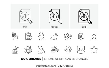 Mental health, Qr code and Safe energy line icons. Pack of Analytics graph, Engineering, Fake news icon. Star, Medical prescription, Nasal test pictogram. Augmented reality. Line icons. Vector