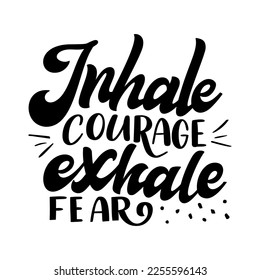 Mental health quote in hand drawn lettering style. Positive typography poster with inspirational text. Vector illustration for prints, banners, sticker
