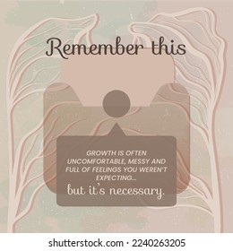 Mental Health Quotes Social Media Post Reminder Minimalist Template 3