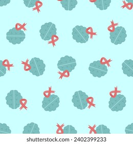 Mental health seamless pattern. Suitable for backgrounds, wallpapers, fabrics, textiles, wrapping papers, printed materials, and many more. Editable vector.