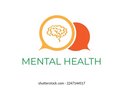 mental health sign on white background