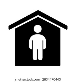 Mental health solid icon. Isolation with Emotions Cycle symbol. State of feeling alone, lonely or feeling separated from other people.