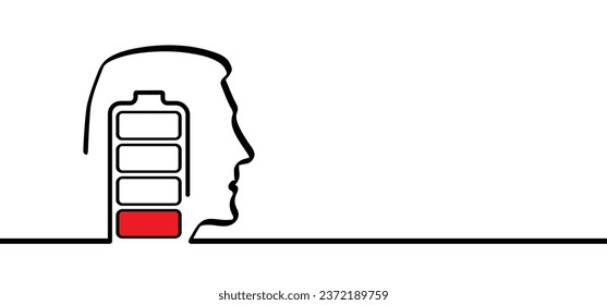 Mental health symptoms, illness: depression, anxiety, confusion, apathy or neurosis, stress, emotional burnout, exhaustion, overwork, anxiety, fatigue. No Energy head. Battery, energy level, burnout.