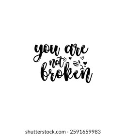 The Mental Health Vector design feature beautiful quote, perfect for crafting. It can be used on t-shirts, mugs, signs, cards, and more. Compatible with Cricut, Silhouette, and other cutting machines.