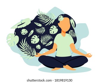 Mental health vector illustration. Psychological mind emotional balance and confidence in flat tiny person concept