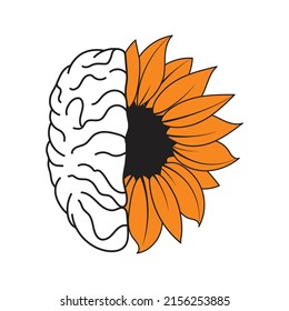 Mental Health Vector Illustration, Therapy logo, Self Care