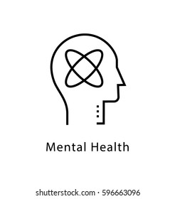 Mental Health Vector Line Icon