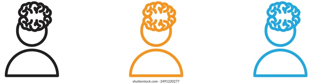 Mental Health vector logo set collection for web app ui