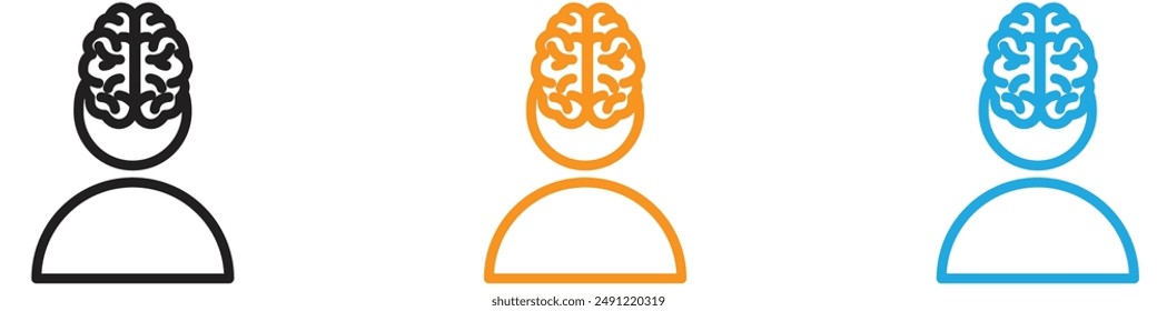 Mental health vector logo set collection for web app ui