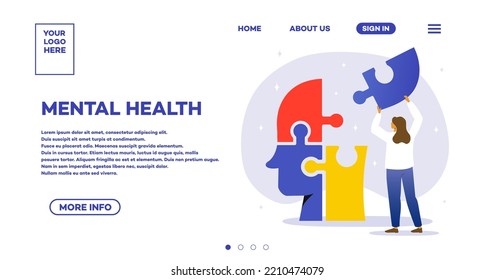Mental health web page modern style illustration